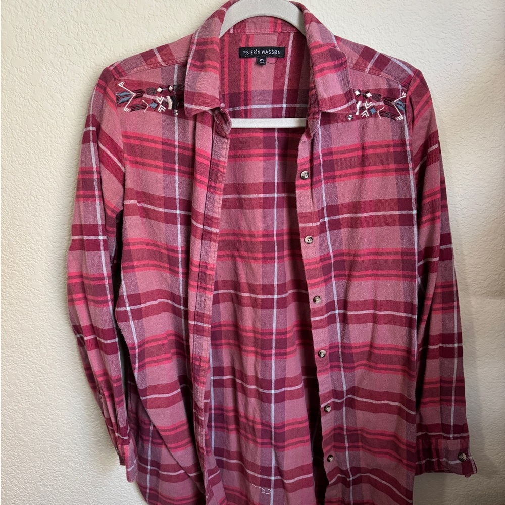 Men's Red Plaid Shirt by Workshop Republic Clothing